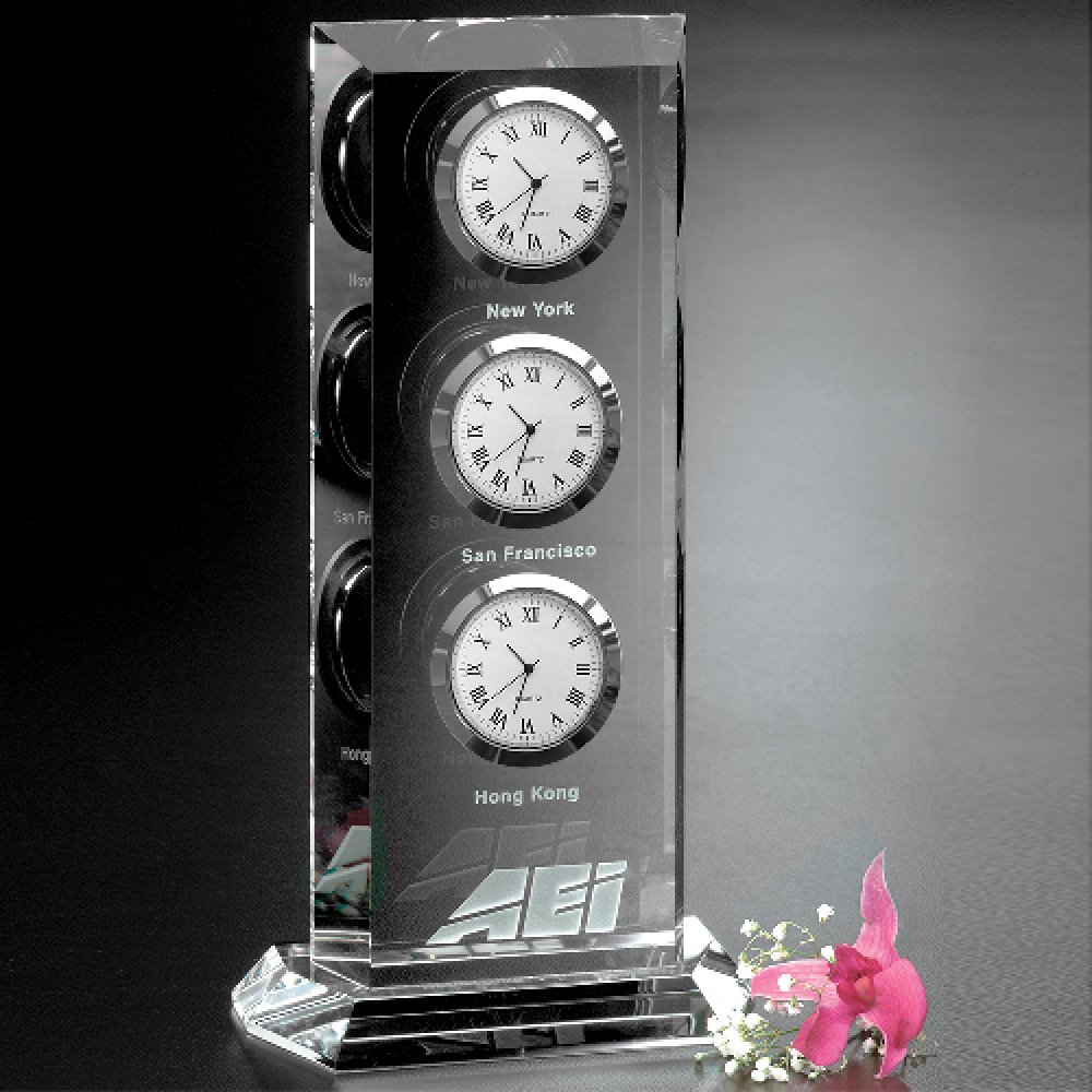Trilogy Clock — 4-1/2" W x 9" H x 2" D