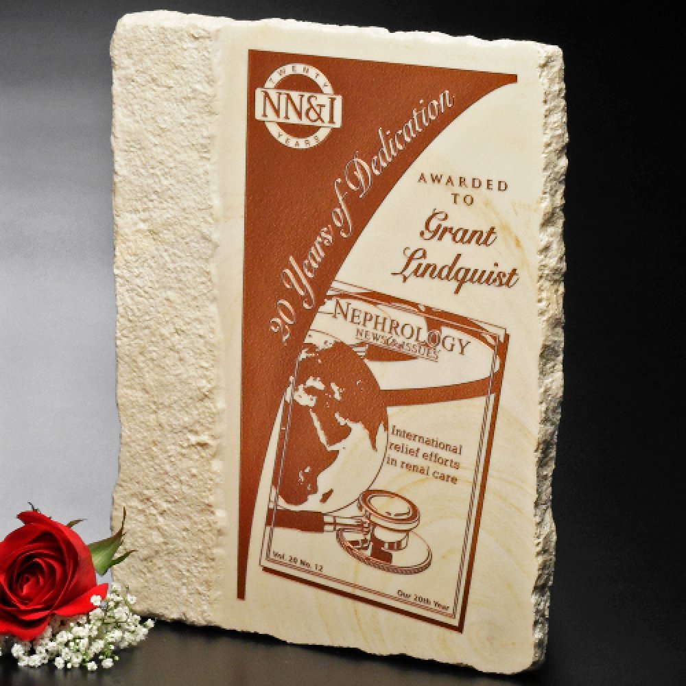 Accent Limestone Plaque — 9" W x 12" H