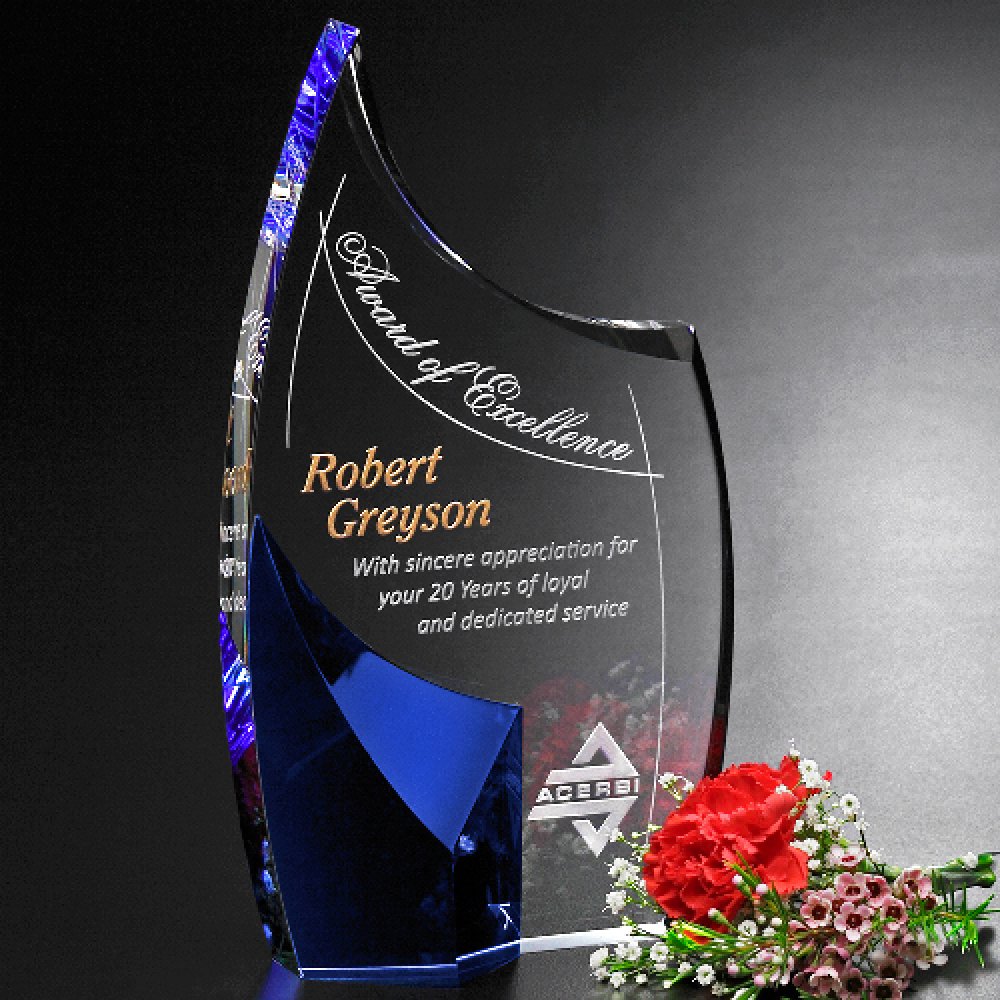 Allure Indigo Award — 4" W x 7" H x 1-3/4" D