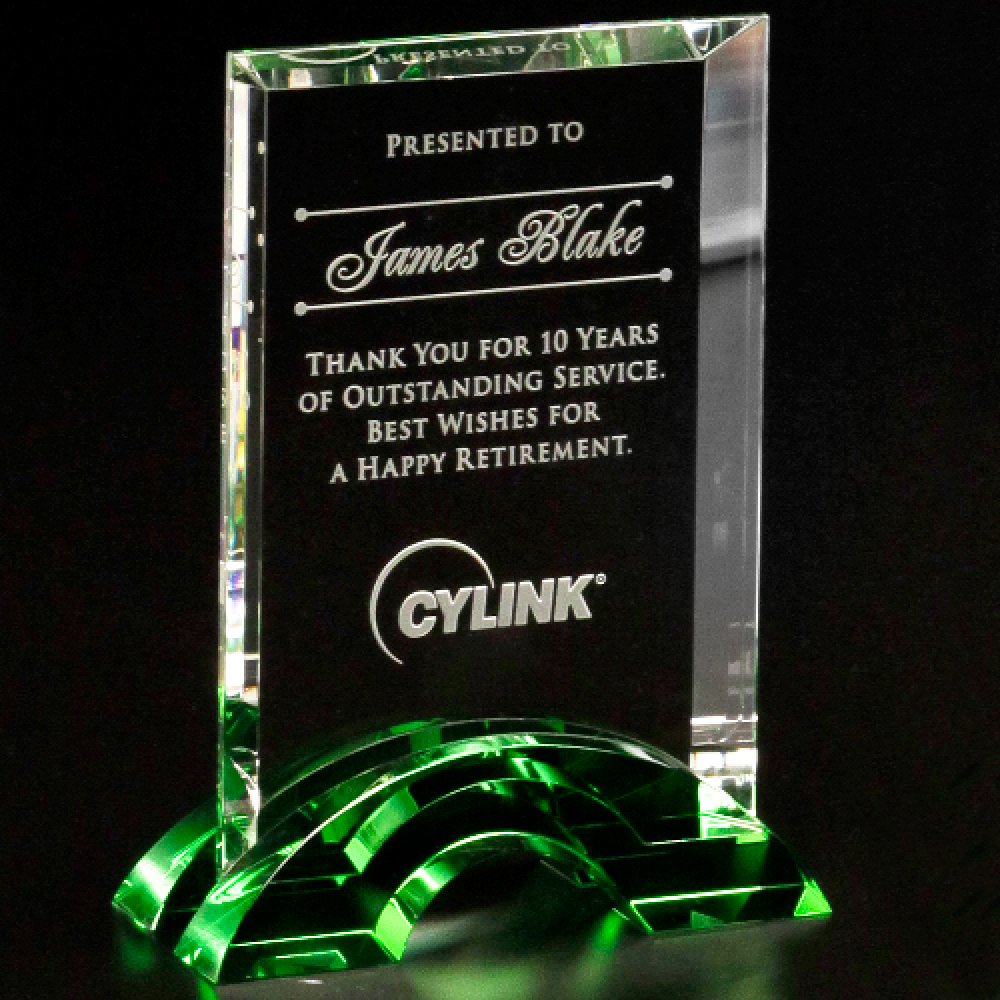 Greenbury Emerald Rectangle — 5-1/2" W x 7-1/2" H x 2" D