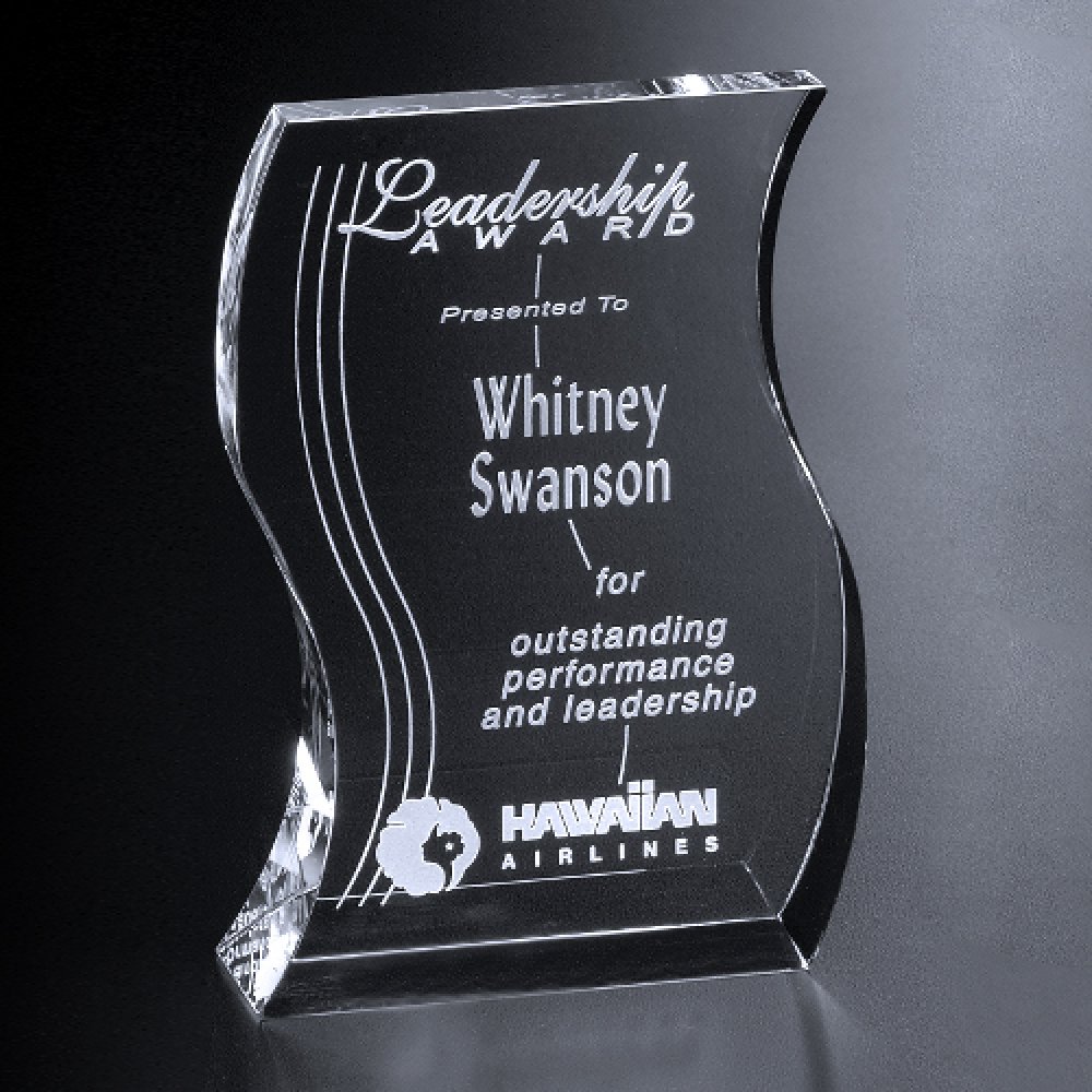 Malibu Award — 6" W x 8" H x 1-3/4" D