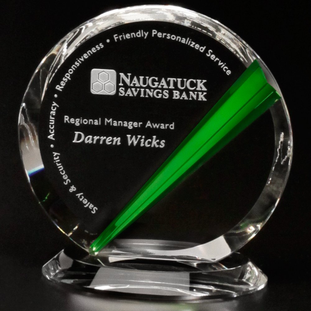 Danbury Emerald Circle — 5" W x 5-1/4" H x 2-1/2" D