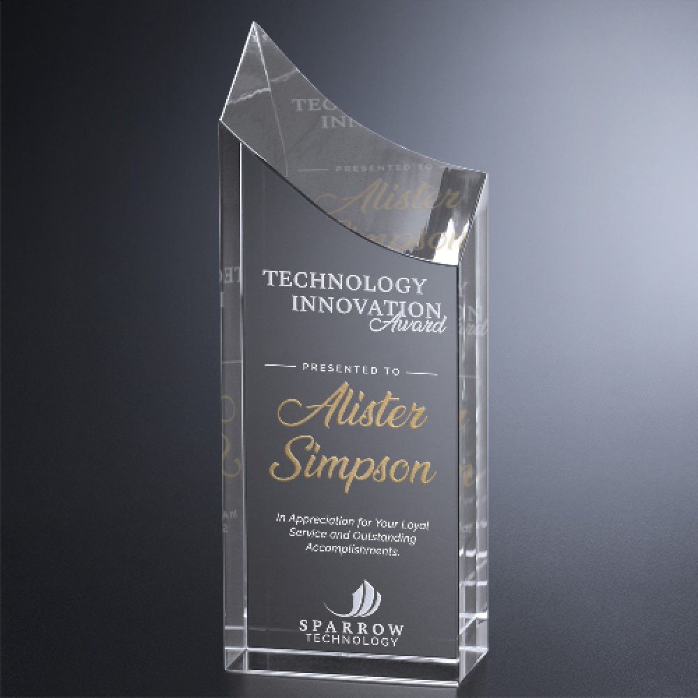 Geneva Award — 3-1/2" W x 9" H x 2" D