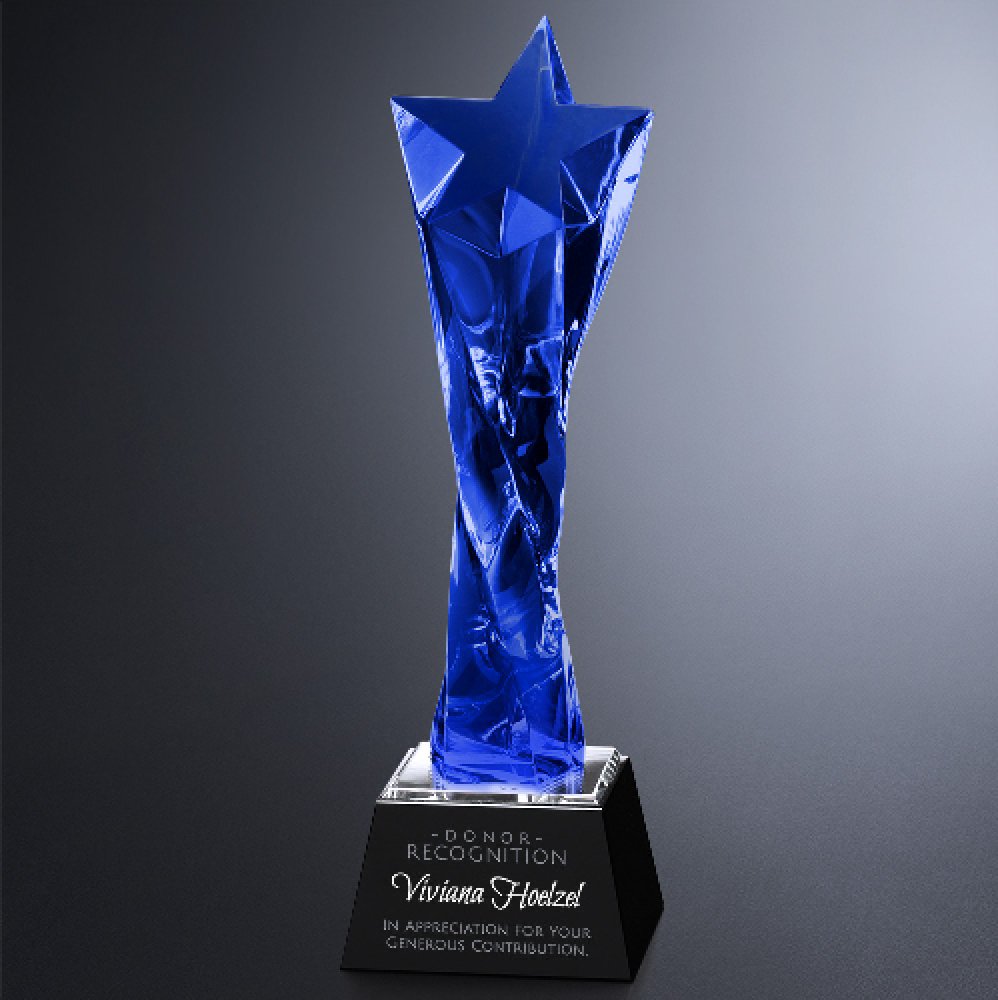Twisted Star Award — 3-1/4" W x 10-1/2" H x 3-1/4" D