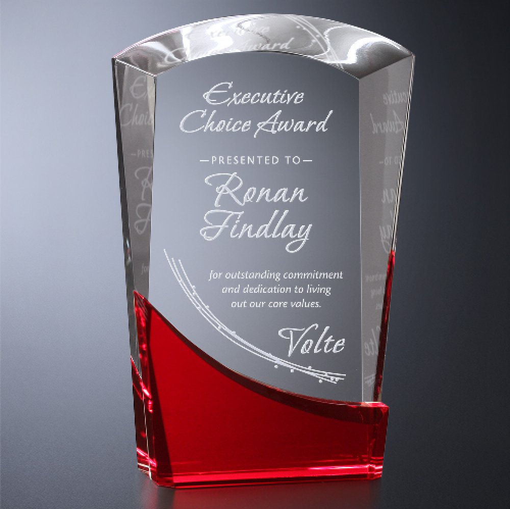 Wellton Ruby Award — 5-1/2" W x 8" H x 1-3/4" D