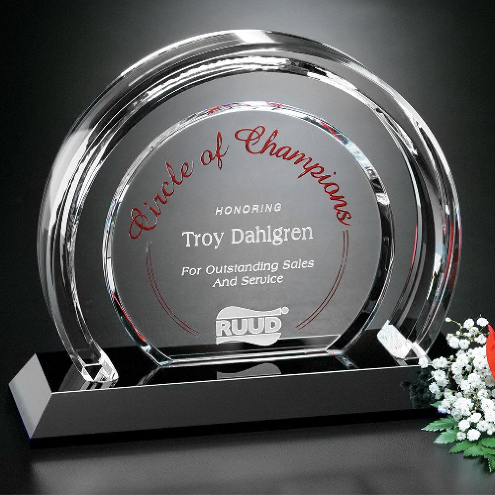 Halo Sable Award — 7-1/4" W x 5-3/4" H x 3" D