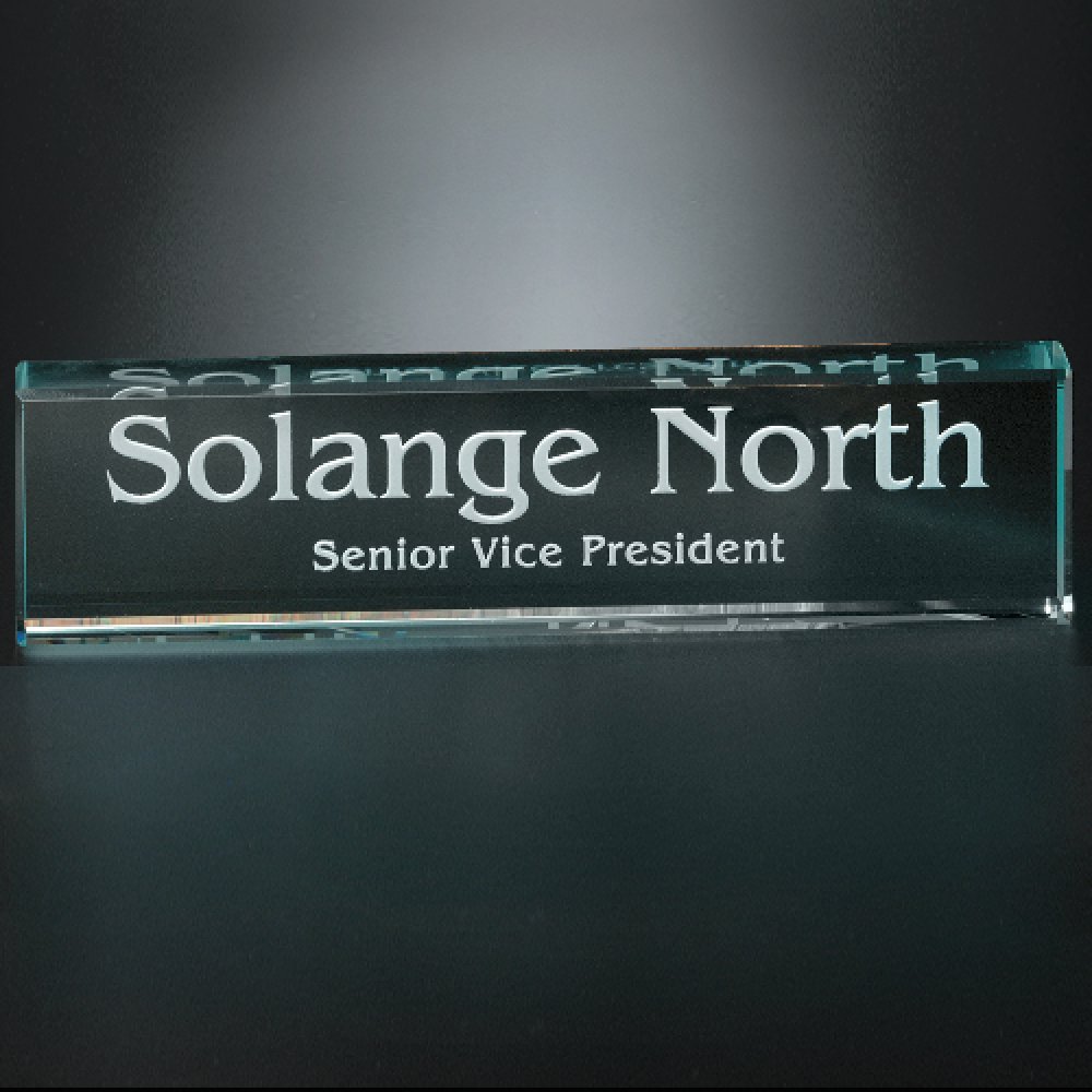 Jade Nameplate — 8" W x 2" H x 3/4" D