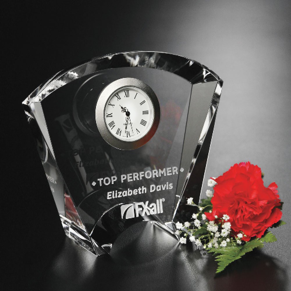 Fanfare Clock — 5-1/4" W x 4-1/2" H x 1-3/4" D