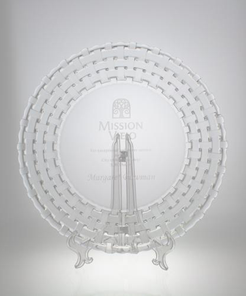 Basketweave Plate — 13" diameter x 3/16" thick