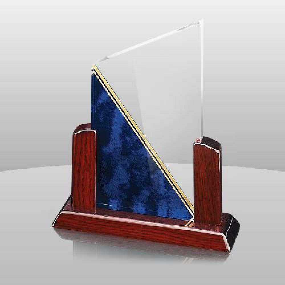 Elegant Blue Summit Award — 11" x 9" x 3"