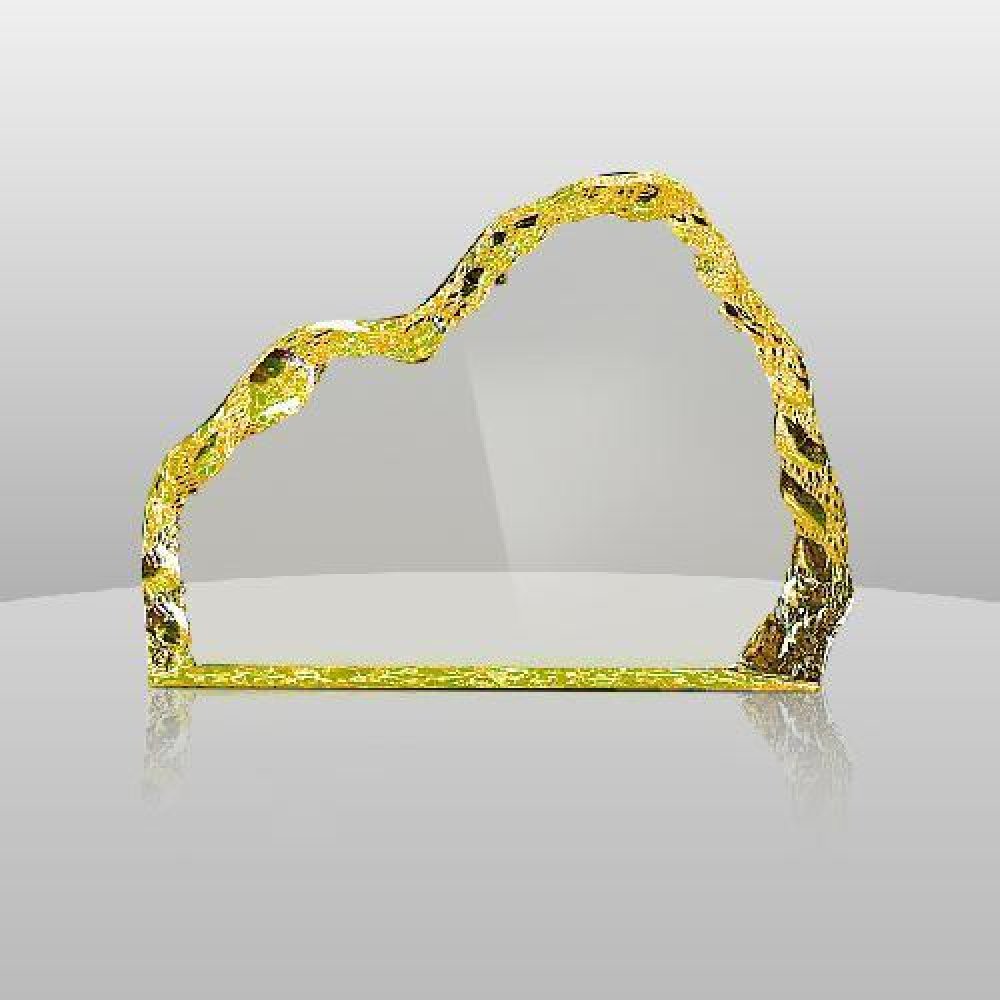 Iceberg Award II (Yellow) — 5-1/2" x 7-1/2" x 1"