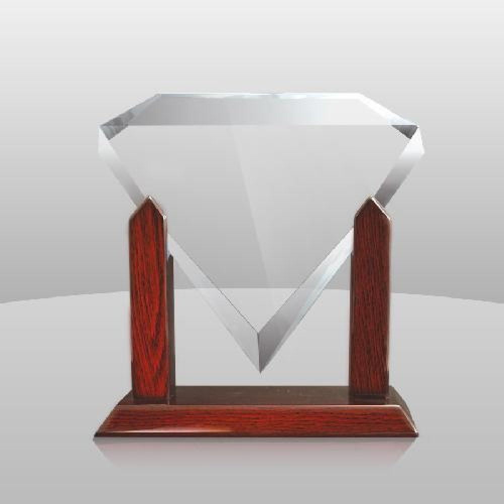Clear Diamond Award — 8" x 9" x 3"