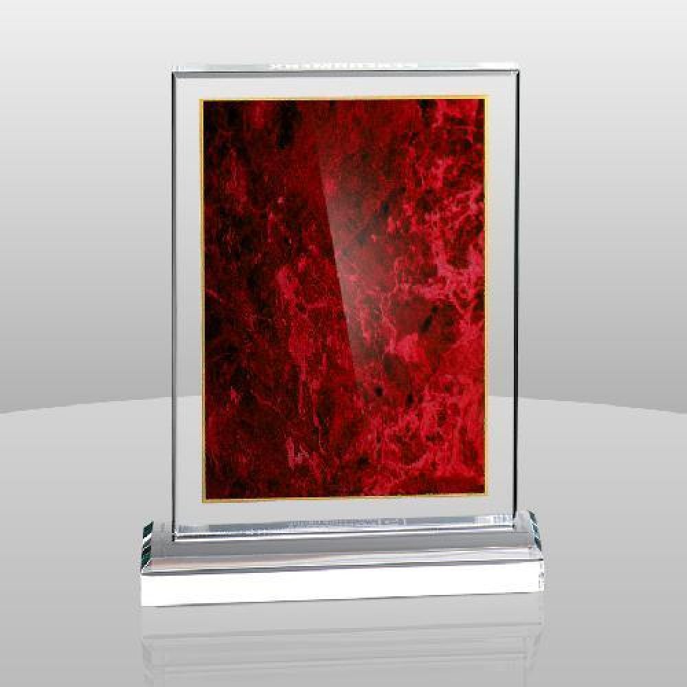 Maroon Marble Print Award — 7" x 5" x 2"