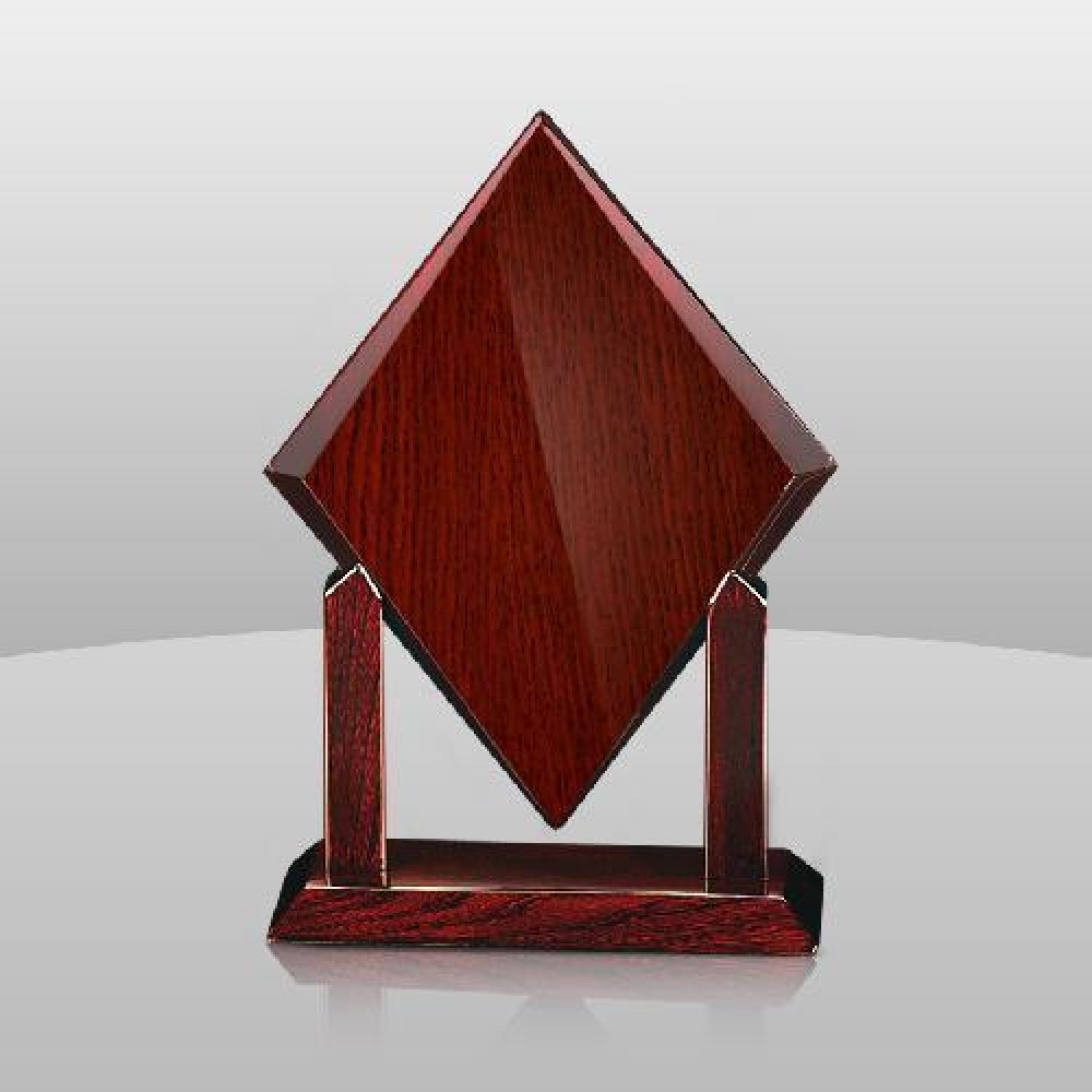 Elegant Rosewood Diamond Award — 11" x 9" x 3"