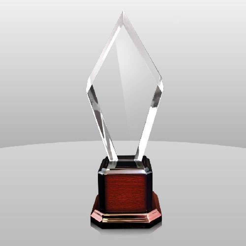 Clear Elegant Zenith Award — 14" x 5" x 5"