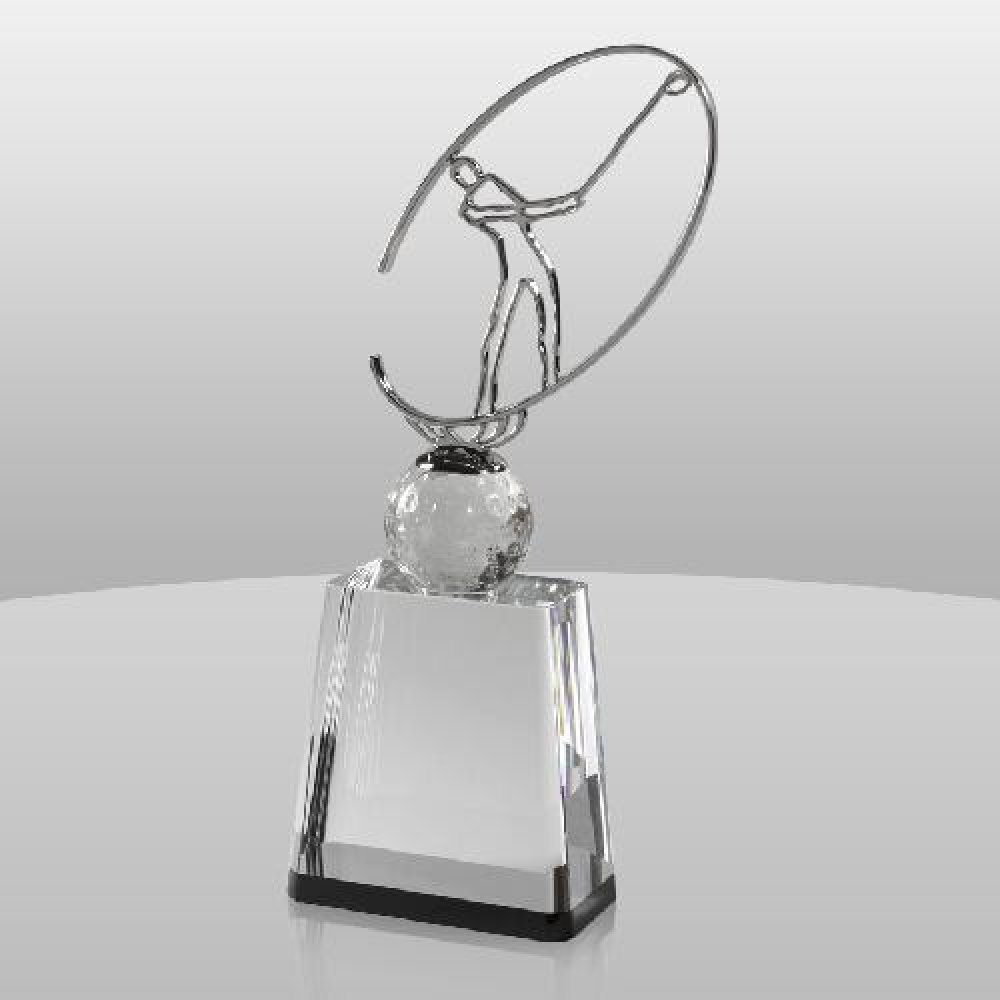 Crystal Golfer Award — 10" x 4" x 2-1/4"