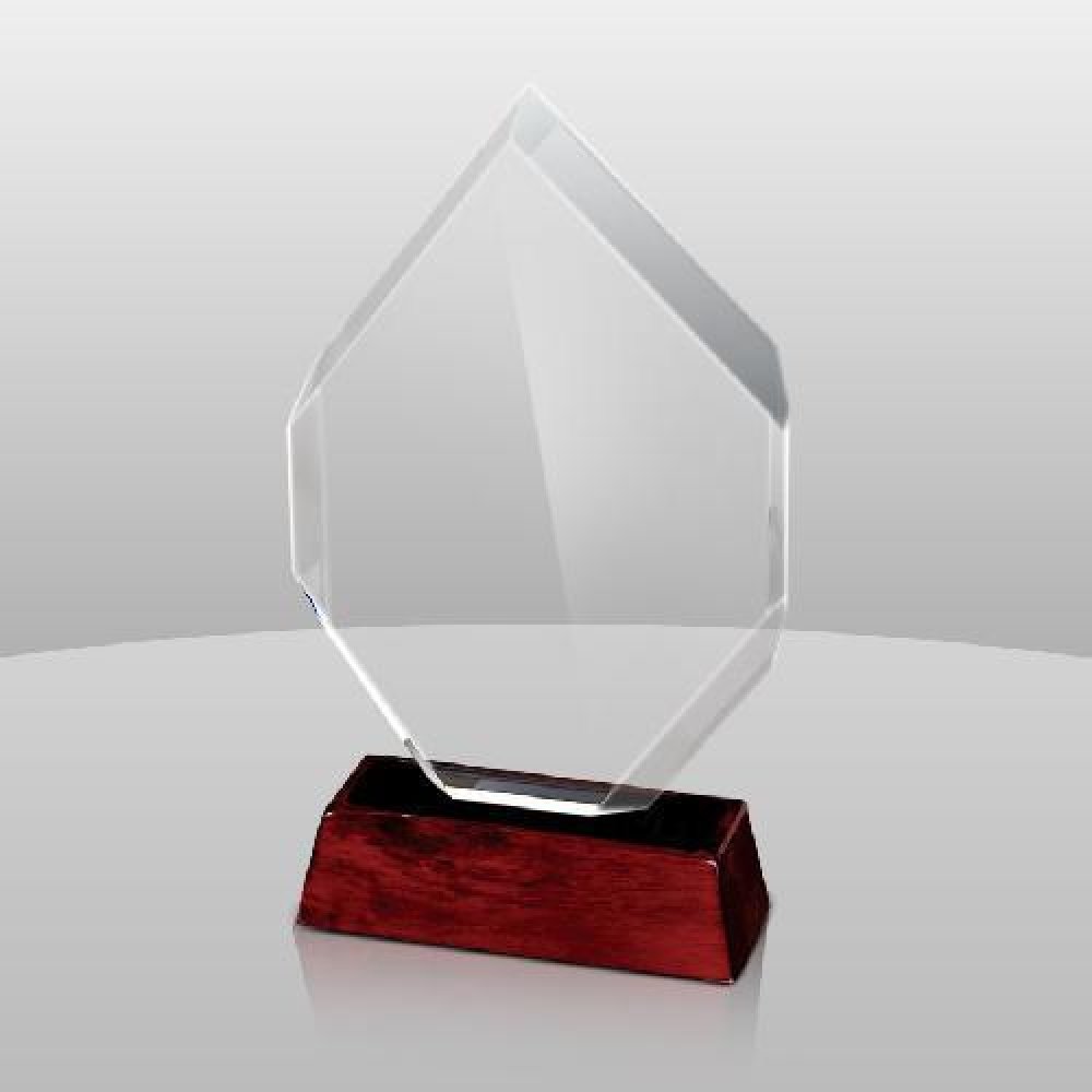Victory Award with Rosewood Base — 10" x 6" x 2-1/2"