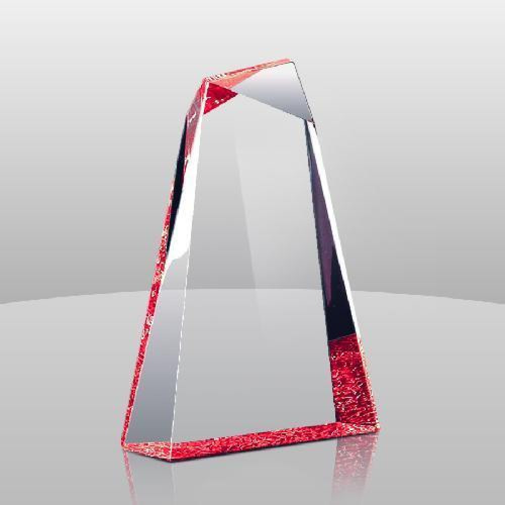 Pinnacle Award III (Red) — 7-1/2" x 5" x 1-1/4"