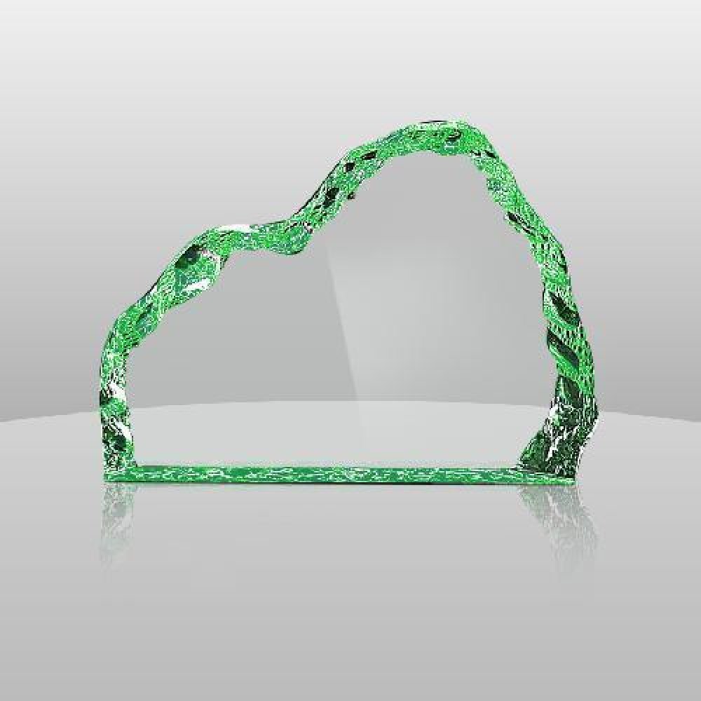Iceberg Award II (Green) — 4-1/2" x 6" x 1"