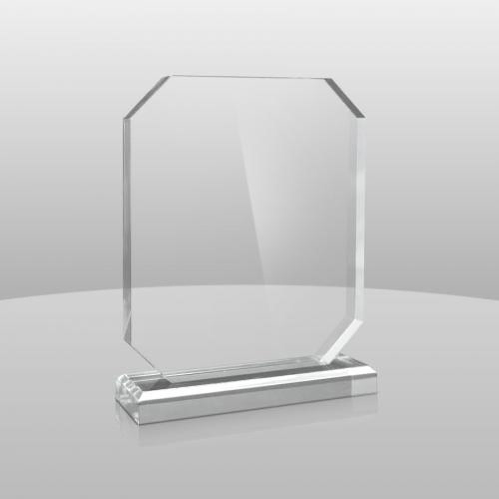 Clear Rectangular Award I — 9" x 7" x 2"