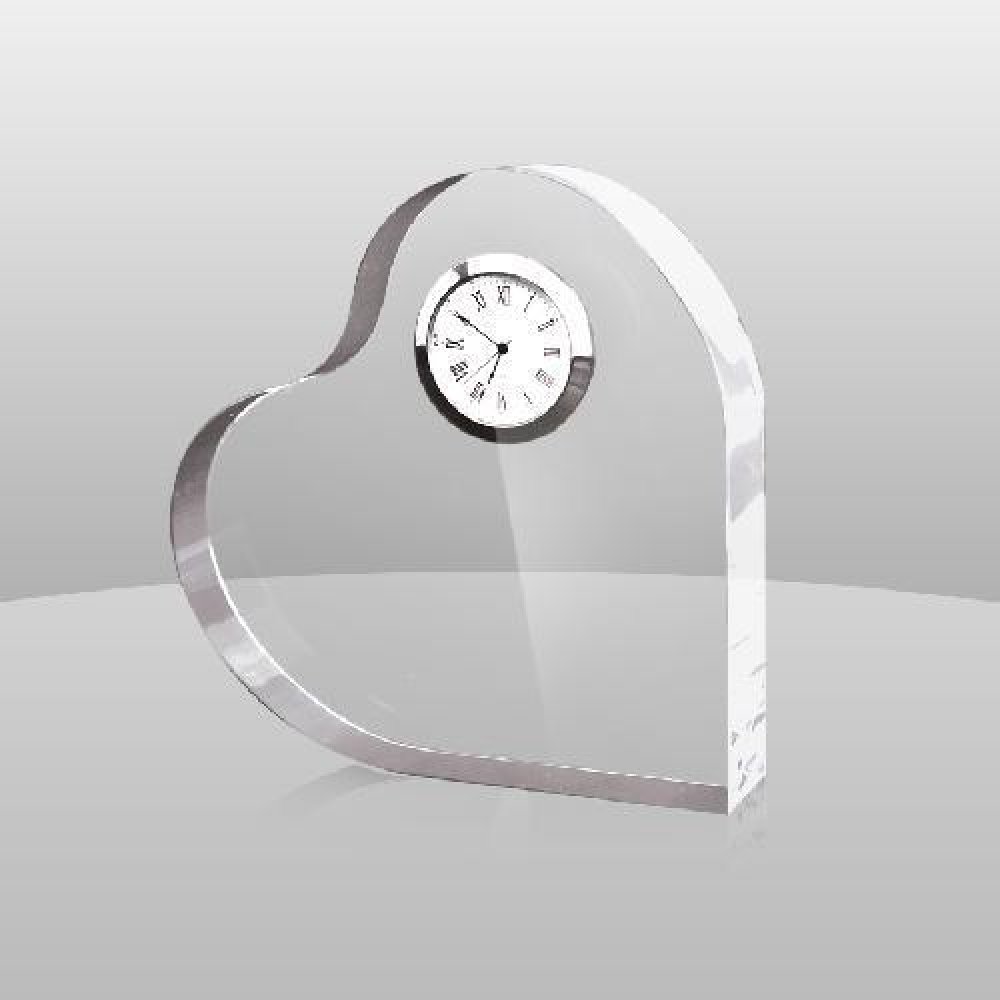 Heart with Clock — 5" x 5" x 1"