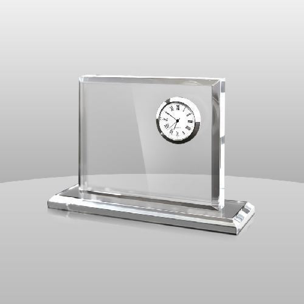 Rectangle with Clock — 5-1/2" x 6-1/2" x 2"