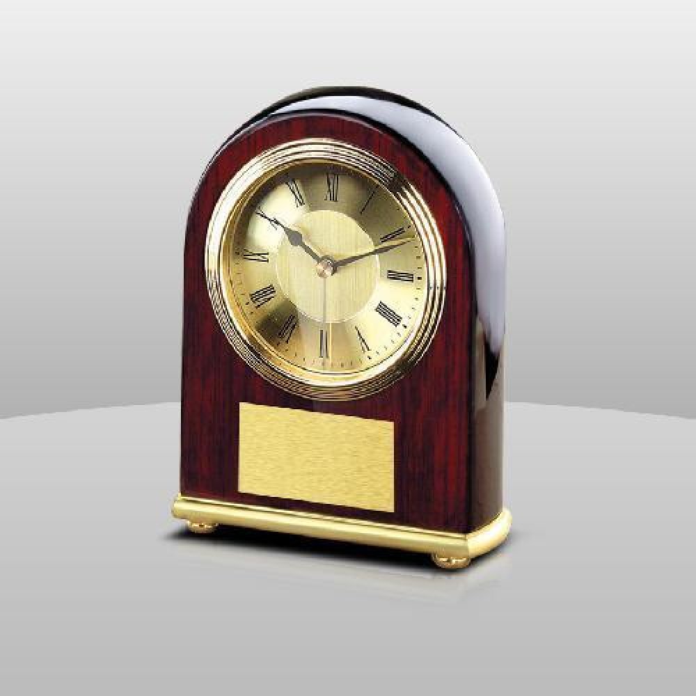 Rosewood Desk Clock II — 6-1/2" x 5" x 2"