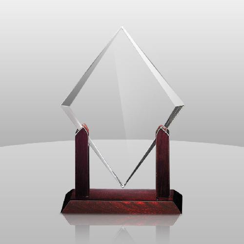 Elegant Clear Diamond Award — 11" x 9" x 3"
