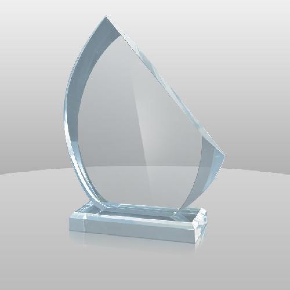 Blue Sail Shape Award — 10" x 7" x 2"
