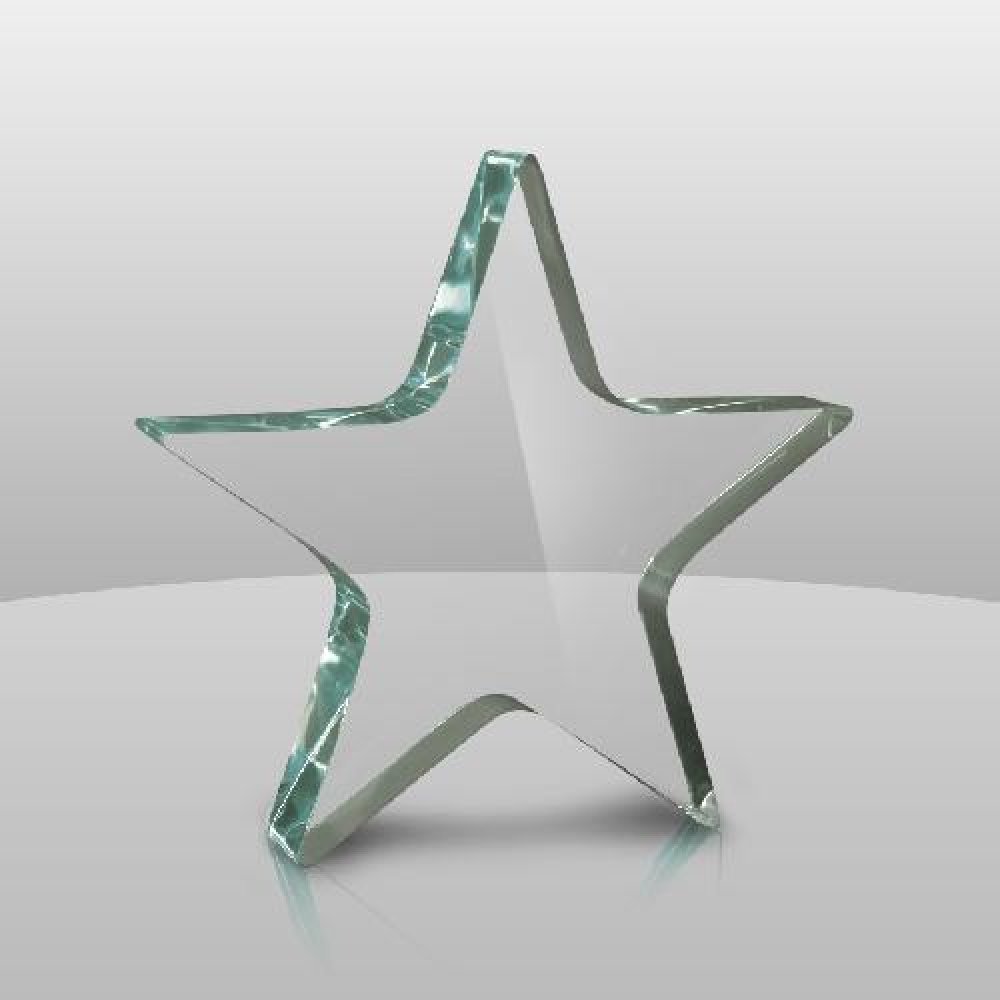 Jade Star Paperweight — 7-1/2" x 7-1/2" x 1"