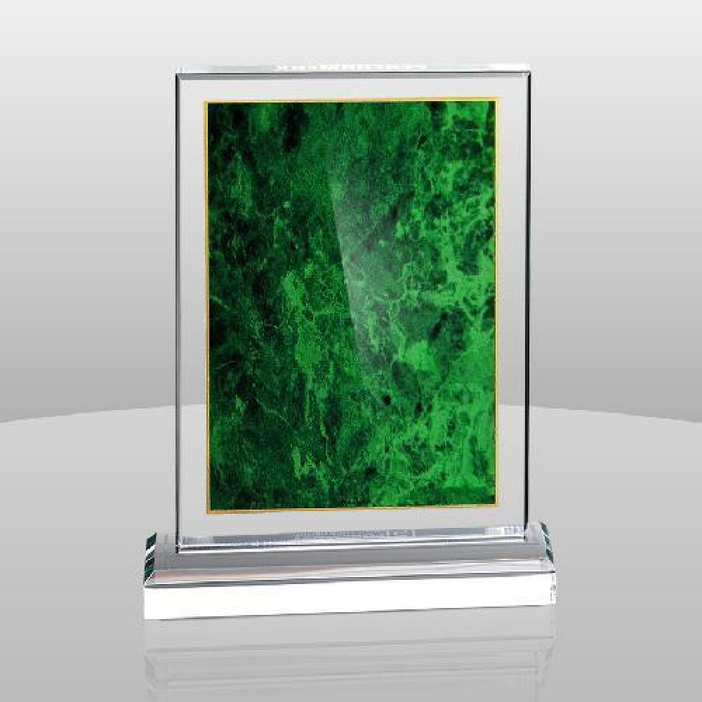 Green Marble Print Award — 9" x 6" x 2"