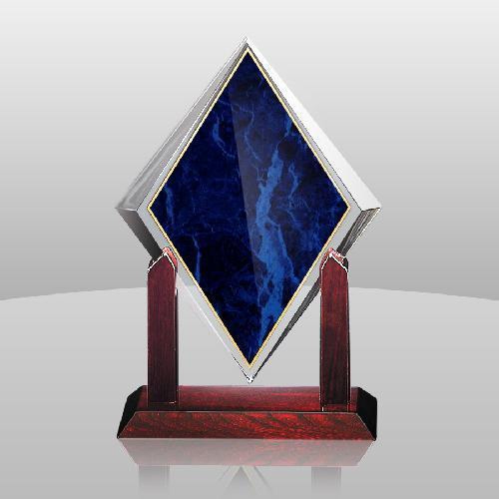 Elegant Blue Diamond Award — 11" x 9" x 3"