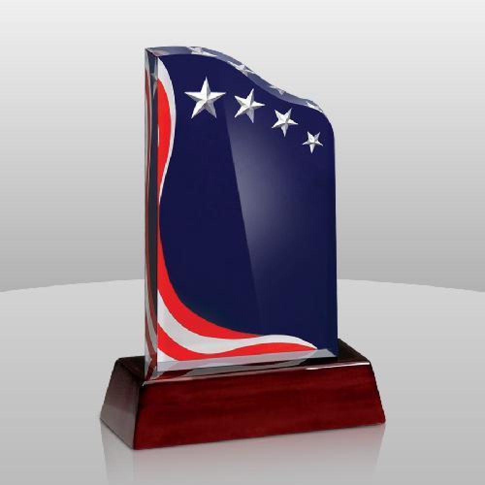 American Spirit Award with Rosewood Base — 8" x 6" x 2-1/2"