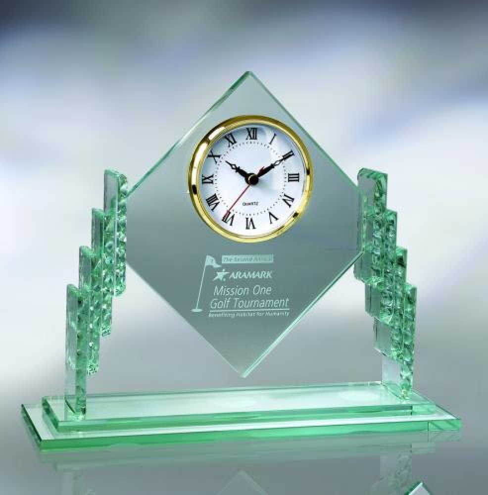 Raised Diamond Clock — 9" x 11" x 1/2"