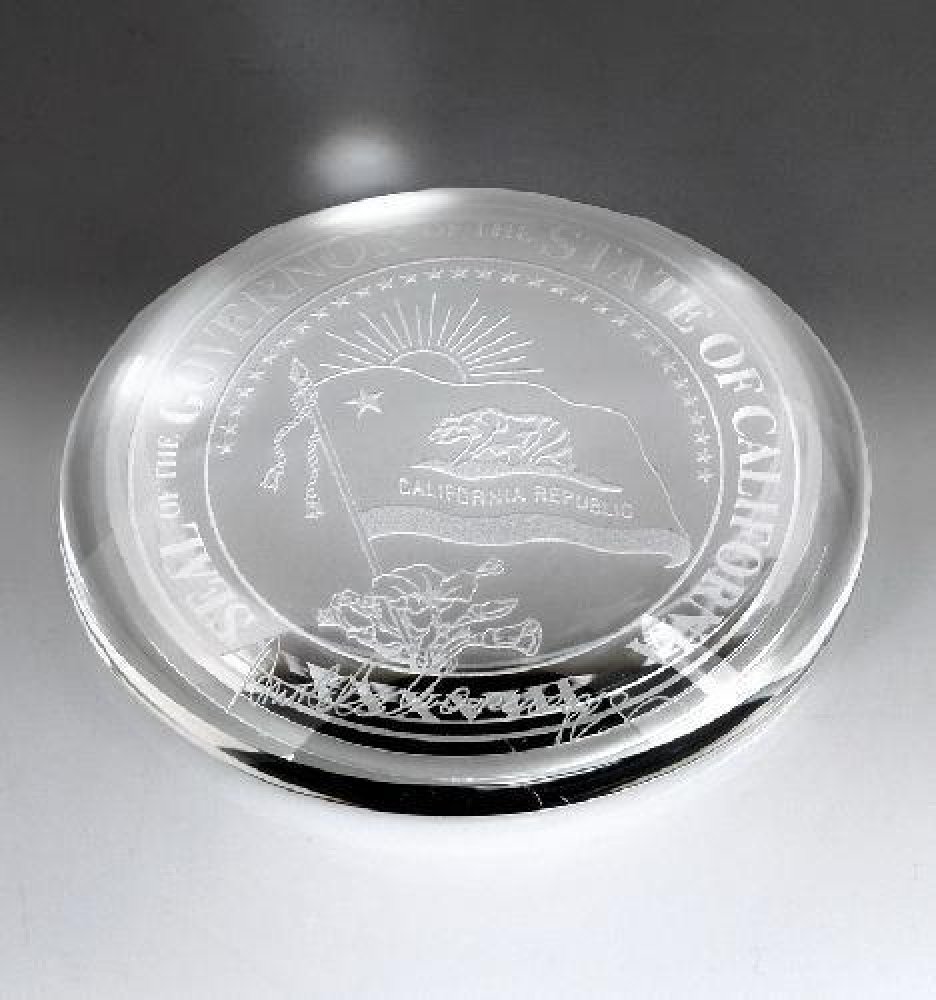 Magnifier Paperweight — 3 1/4" Dia x 7/8"H