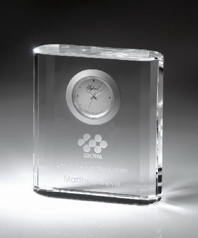 Merit Desktop Clock — 4 1/2" x 4" x 1 1/4"