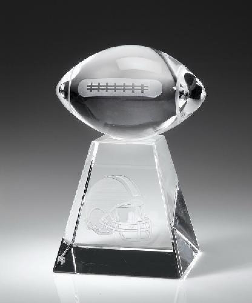 Smooth Football with Tall Base — 6 1/2" x 5" x 3 3/4"