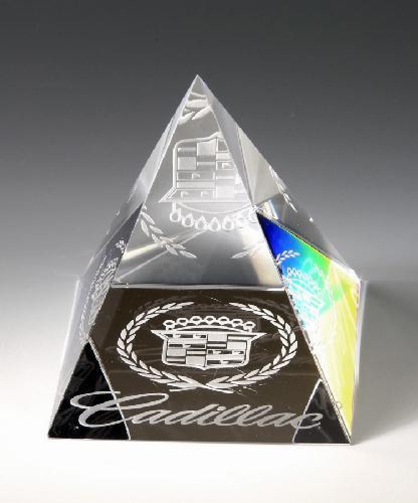 Pyramid Paperweight — 3" x 2 3/4" x 2 3/4"