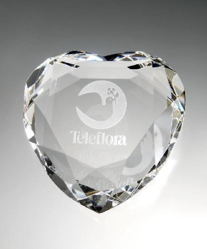 Faceted Heart — 1" x 3" x 3"