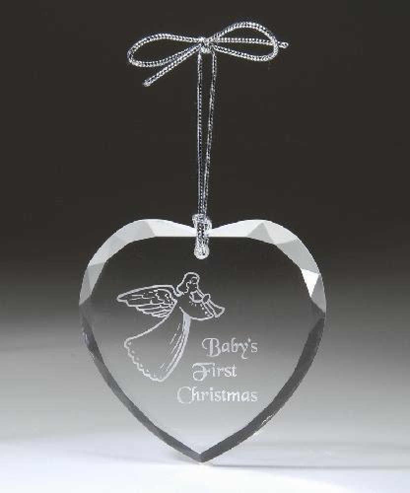 Crystal Heart Ornament — 3" x 3" x 1/4"