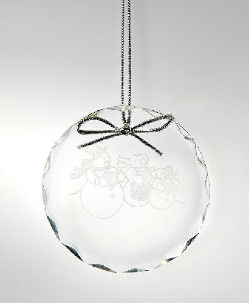 Crystal Round Ornament — 3" x 3" x 1/4"