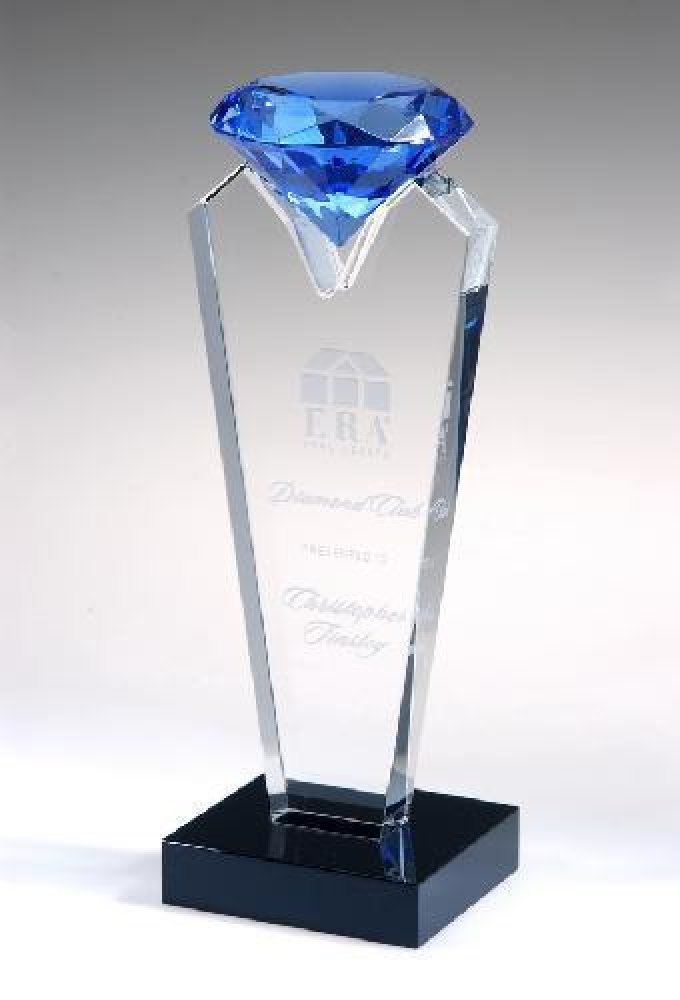 Blue Rising Diamond — 8" x 2 3/4" x 2 3/8"