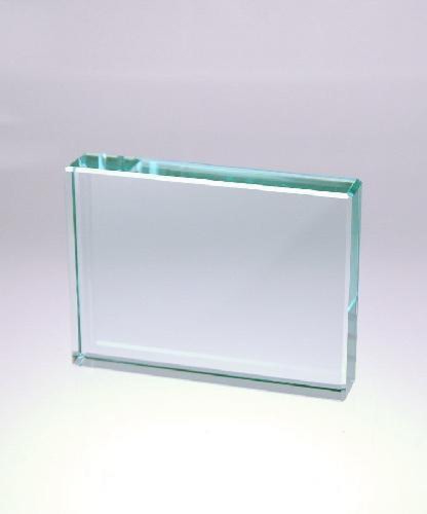 Jade Glass Flat Edge Bases / Rectangles — 5" x 7" x 1/2"