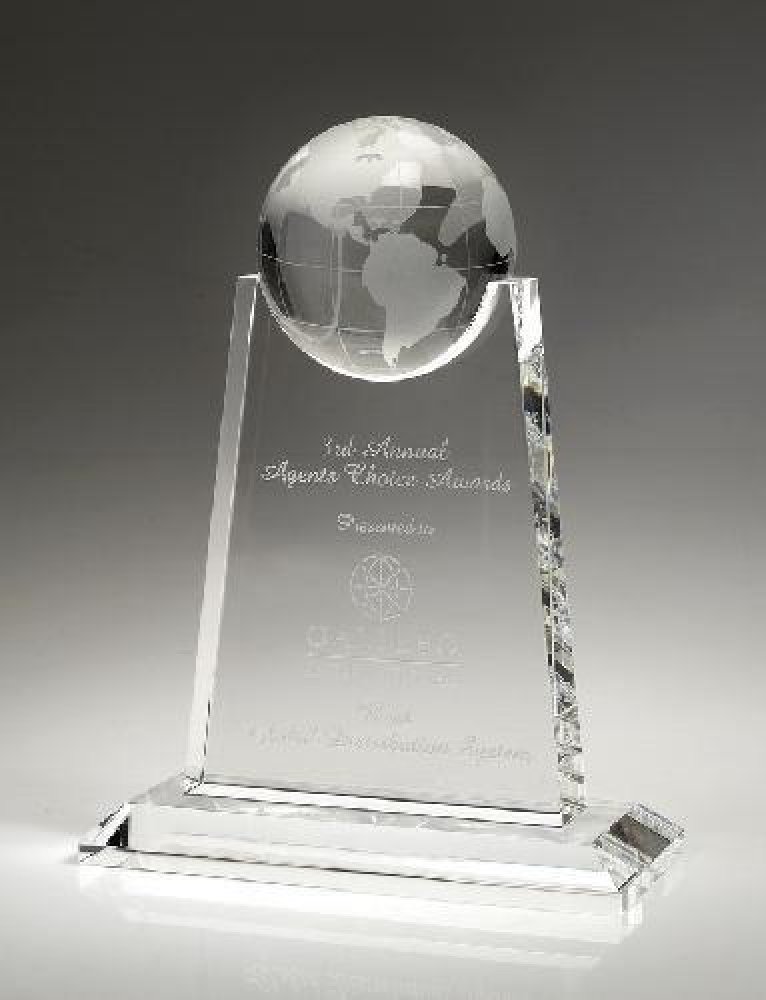 Paramount Globe Award — 9" x 6 1/2" x 3"