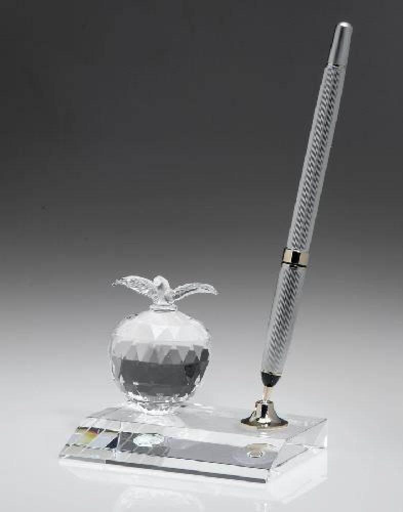 Apple Pen Set — 5 1/4"H x 4" x 3" - White Pen