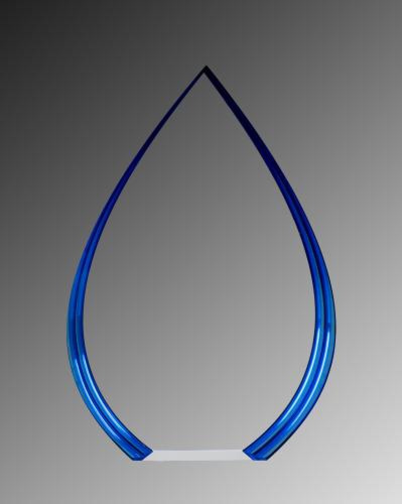 Spectrum Teardrop Award - Blue — 6.25 x 5.5 x 2