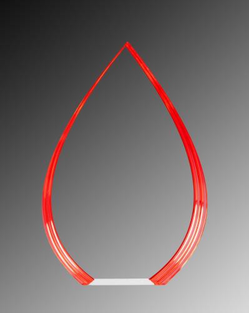 Spectrum Teardrop Award - Red — 6.25 x 5.5 x 2