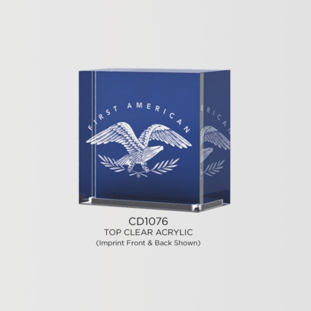 Stackable Clear Acrylic Top — 3" x 1" x 1.5" Sold only as shown.