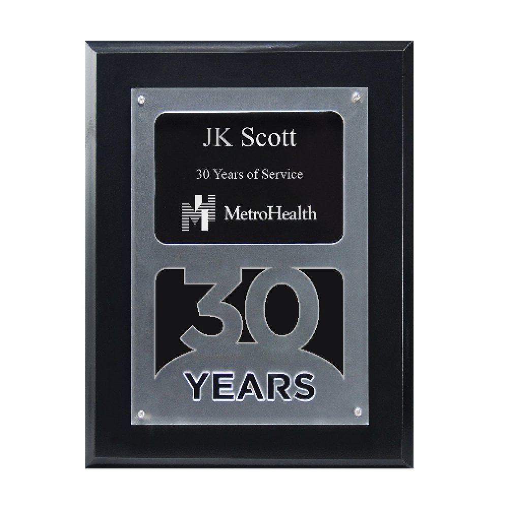 Anniversary Achievement Plaque — 7" x 9" x 7/8" Number: 30