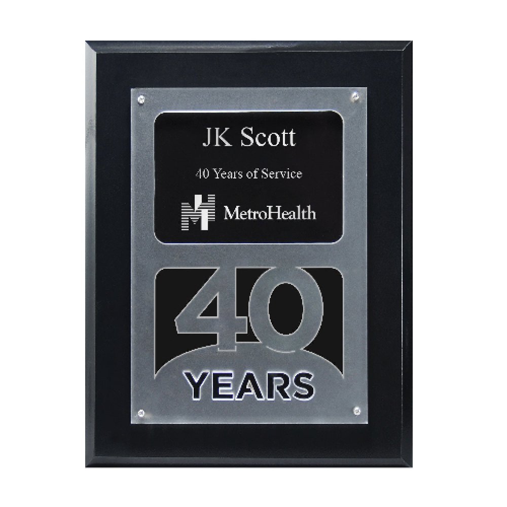 Anniversary Achievement Plaque — 7" x 9" x 7/8" Number: 40